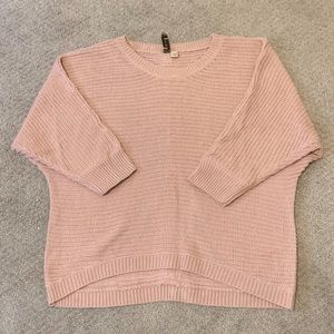 NWOT Lite Pink Crop Sweater